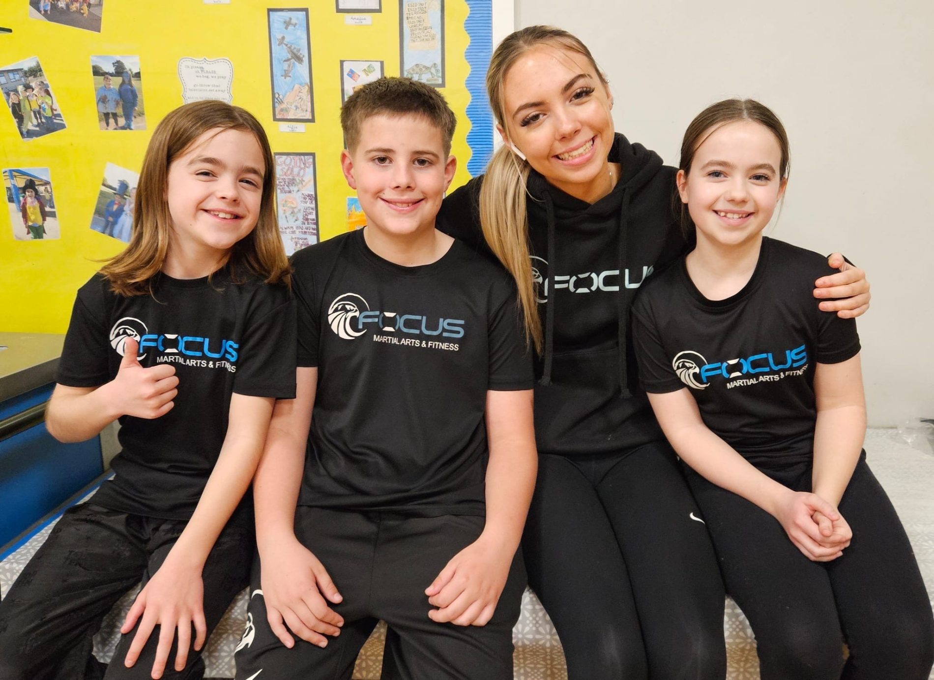 Coach Tim with junior Focus Fitness students